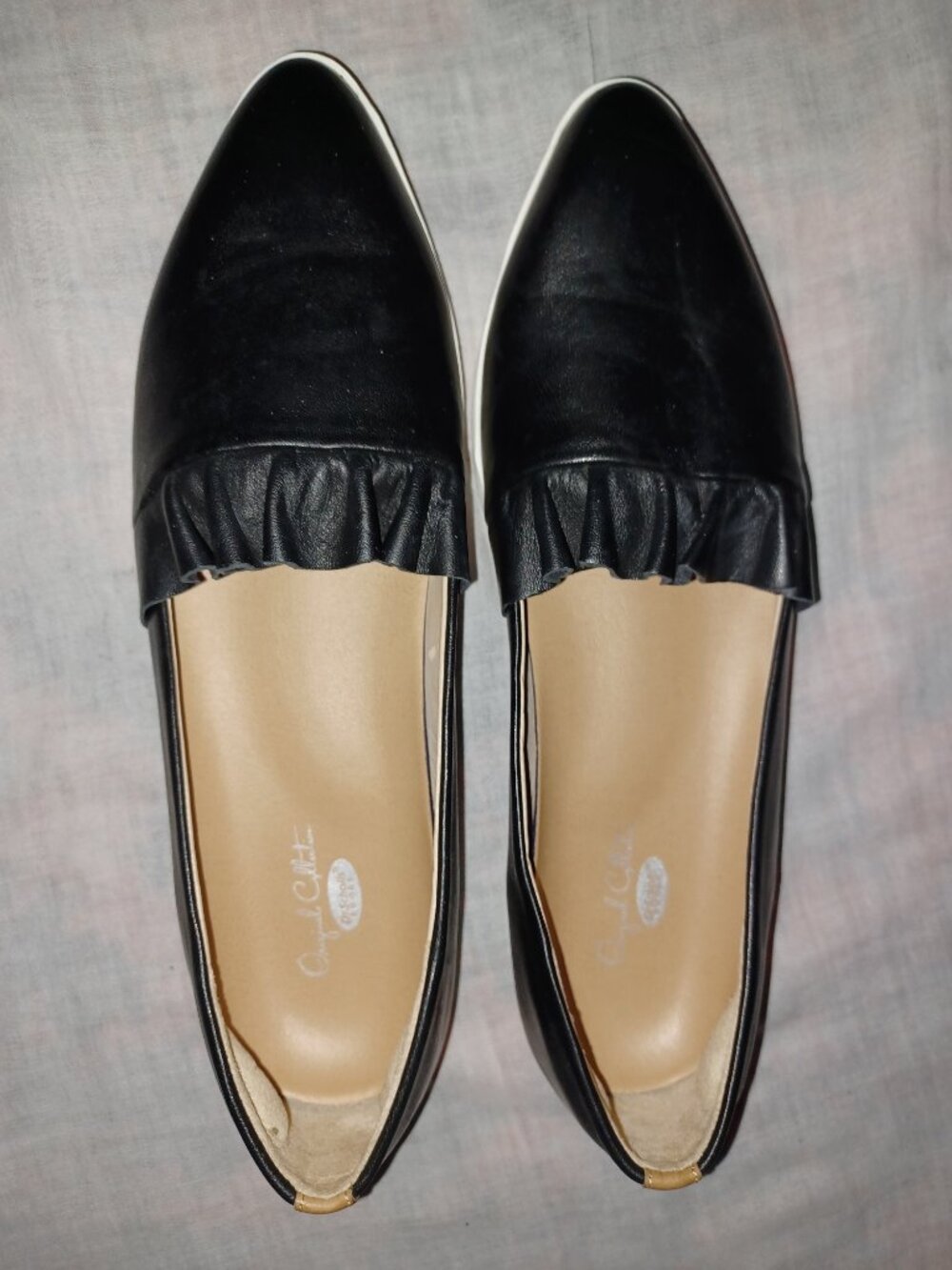 Dr Scholls black leather comfort flats shoes 8 unworn